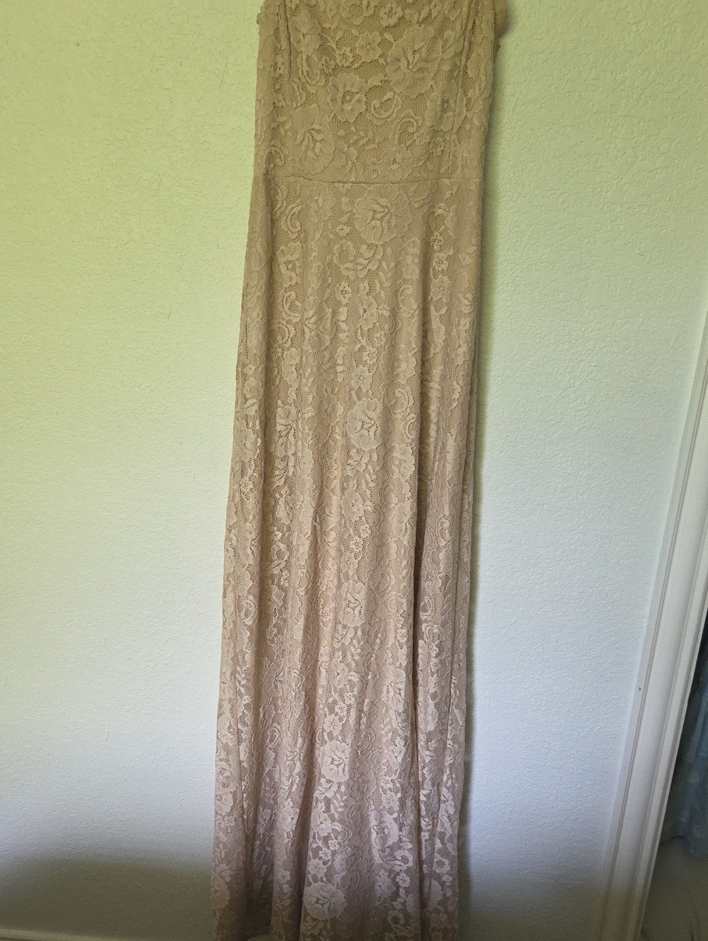 Show Me Your MuMu Blush Lace Maxi Dress